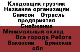 Кладовщик-грузчик › Название организации ­ Самсон › Отрасль предприятия ­ Снабжение › Минимальный оклад ­ 27 000 - Все города Работа » Вакансии   . Брянская обл.